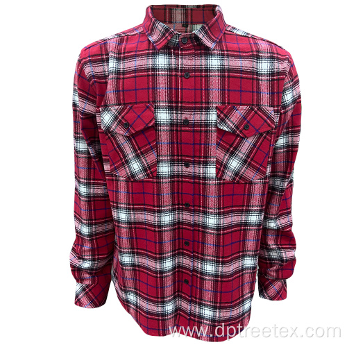 Custom Mens Classic Heavyweight Flannel Plaid Shirt